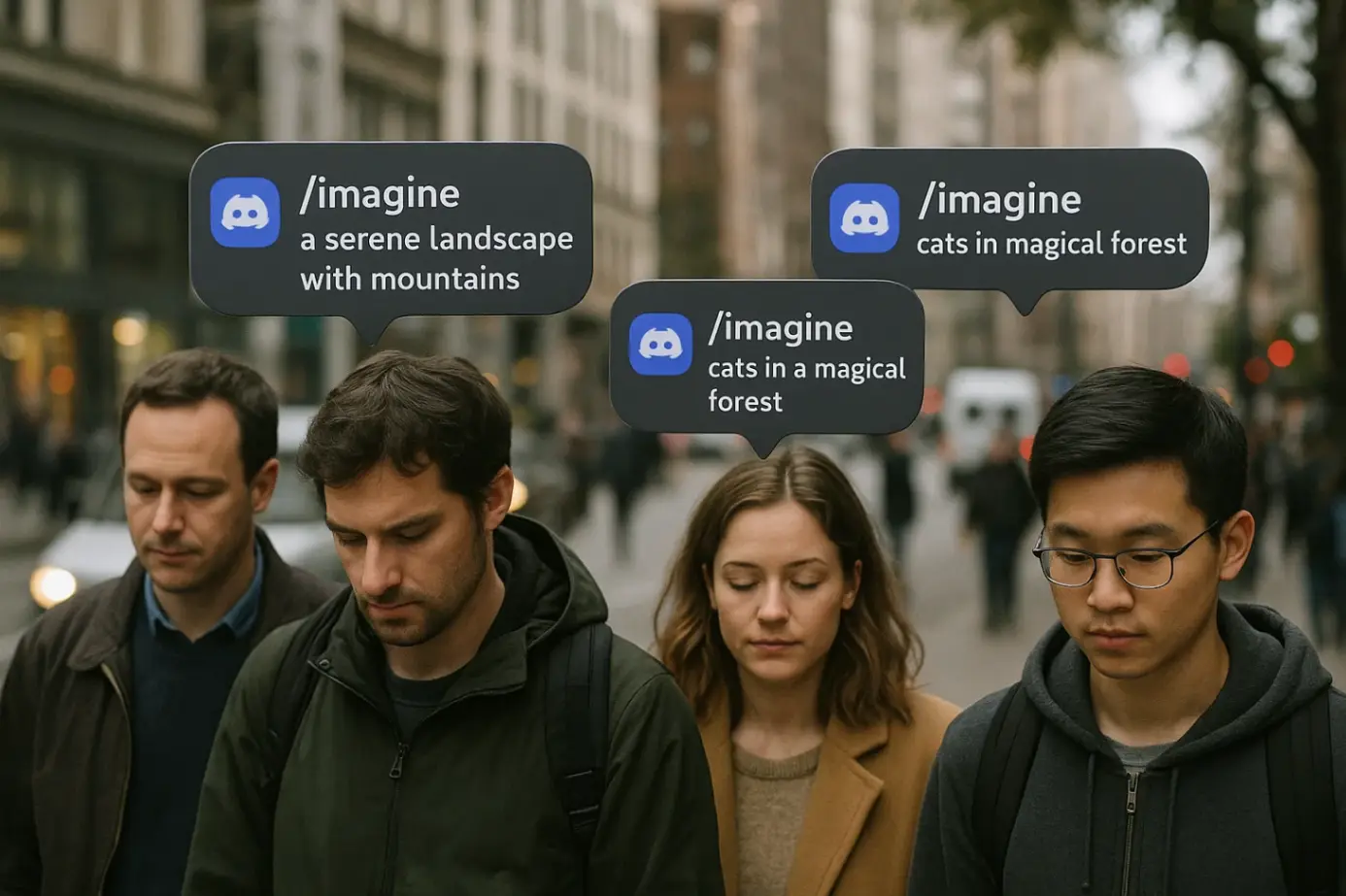 Основные команды Midjourney в Discord